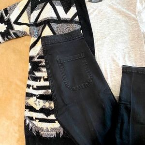 American Apparel Pants w/ Cardigan + Tee